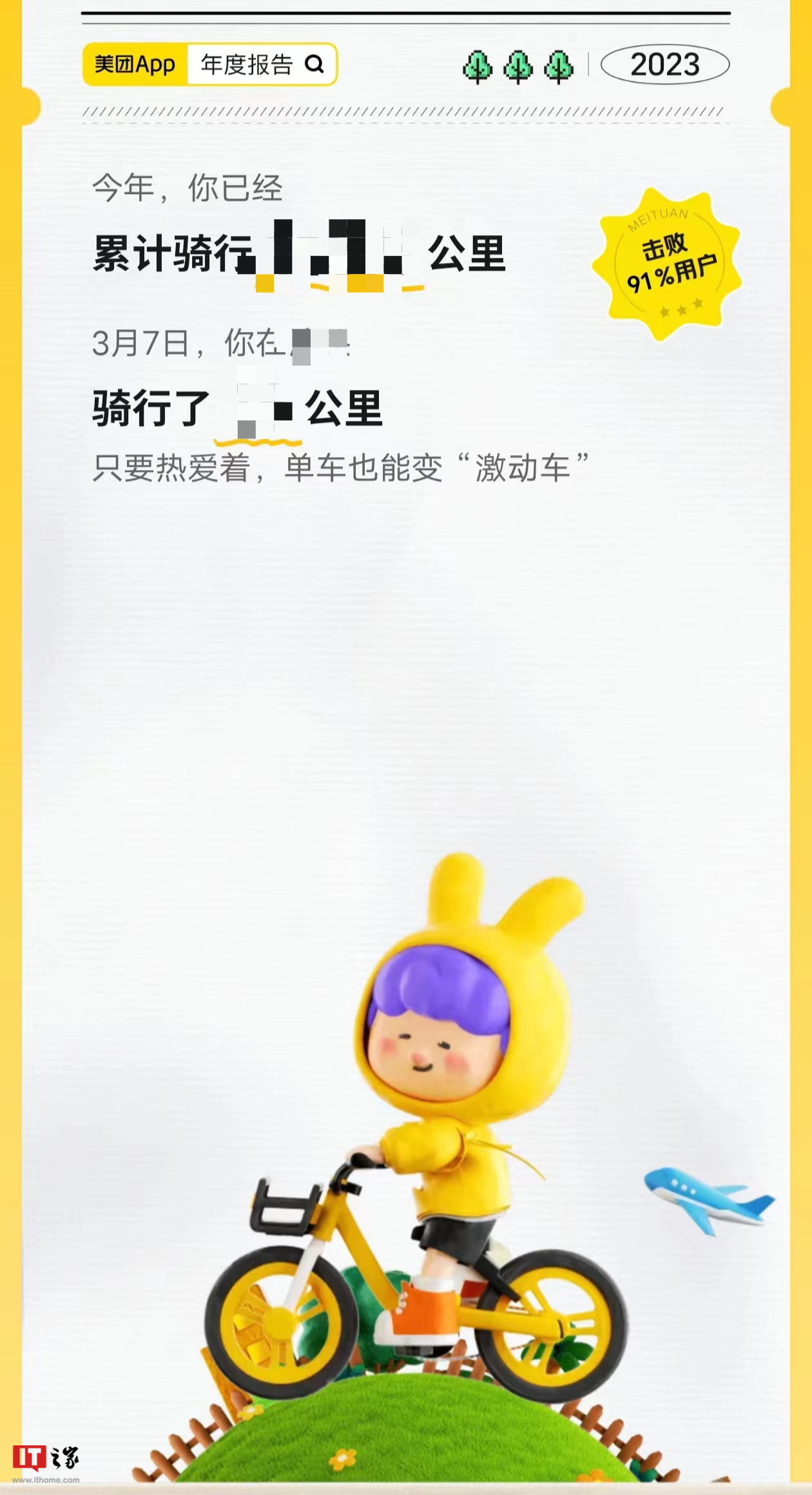 美团发布个人年度报告,包括外卖订单数和累计消费等信息,覆盖至2023年