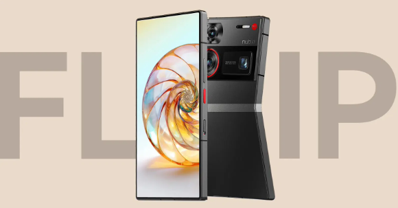 中兴旗下努比亚新动作:即将发布一款独特的Flip 5G 手机,具备上下折叠设计