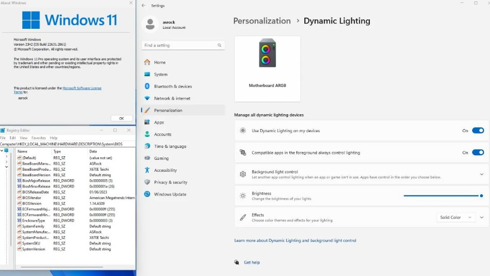 华擎主板首发支持微软Windows 11 RGB动态光效，创新用户体验