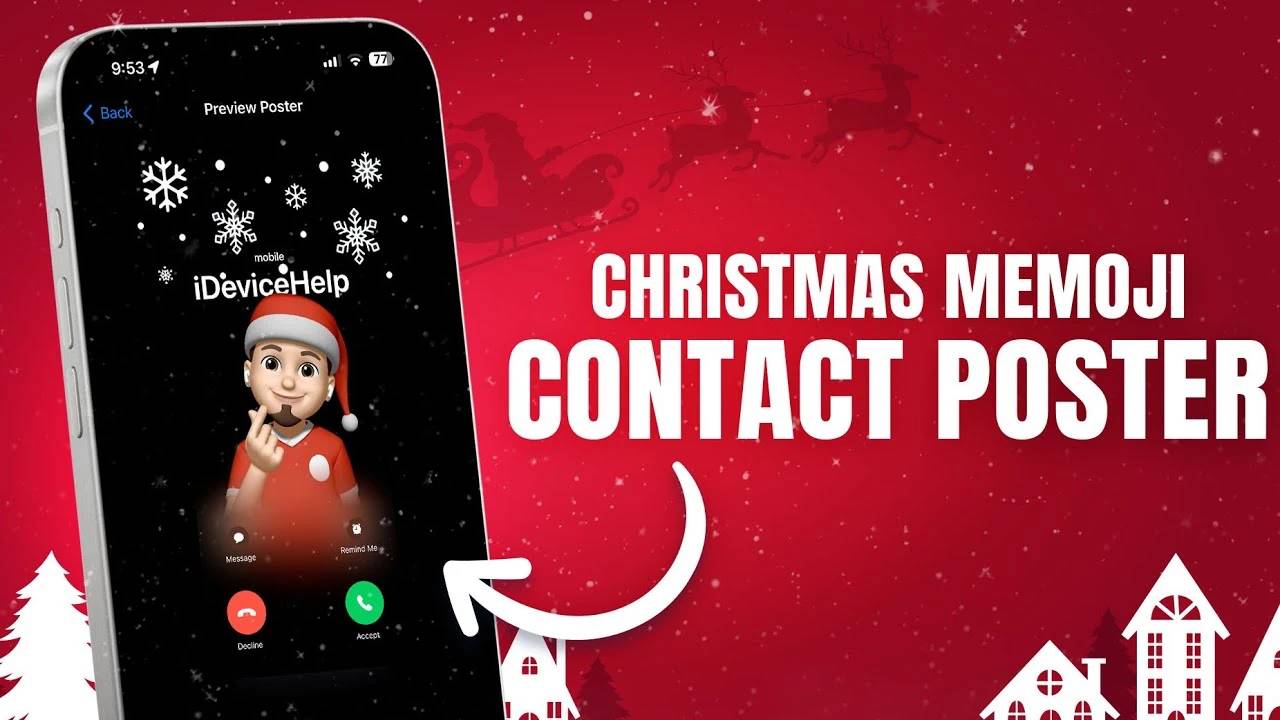 使用iPhone制作圣诞节联系人海报和Animoji的方法