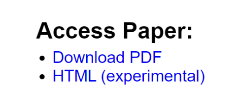 arXiv 开始提供 HTML 格式论文,方便视障人士阅读