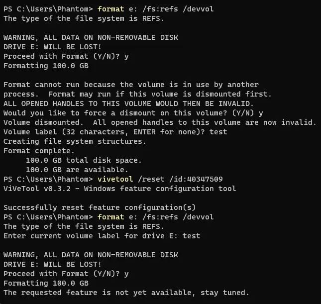 在Win11预览版25309中,如何创建ReFS格式的VHD虚拟磁盘?