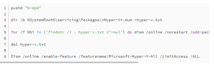 无法启动Windows 10家庭版的Hyper-V服务