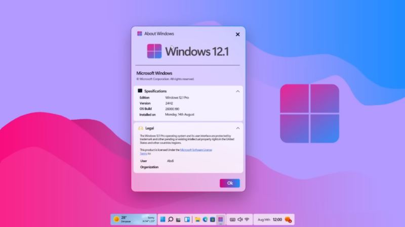 概念版Windows12上机，已是果子的形状了