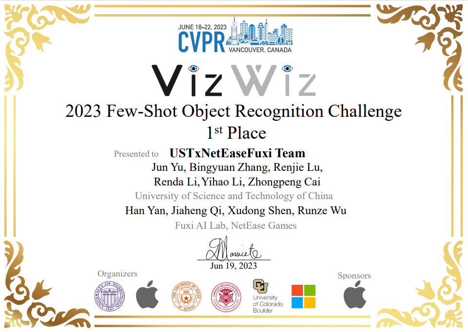 网易伏羲在CVPR 2023 UG2+、VizWiz大赛中荣获冠军,并成功发表论文入选TIP