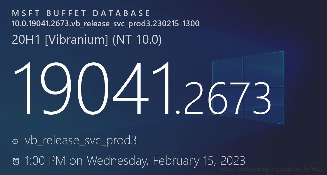 KB5022906:Win10 Build 1904x.2673 预览版更新内容概览