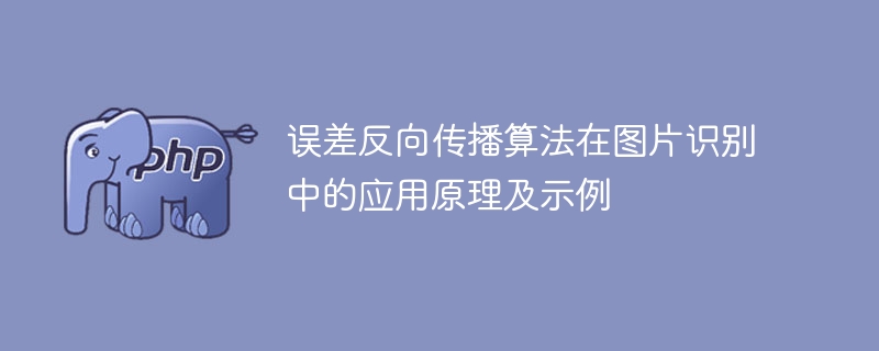 图像识别中误差反向传播算法的原理与实例应用