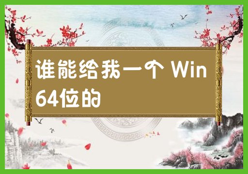 请提供一个 Windows 64位版本