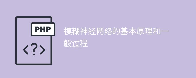理解和应用模糊神经网络的基本原理和常规过程