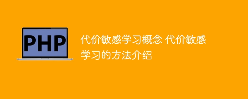 教你如何进行代价敏感学习