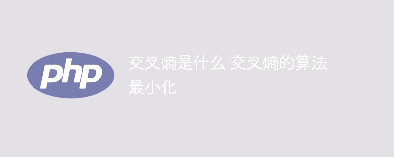 了解交叉熵算法及其最小化