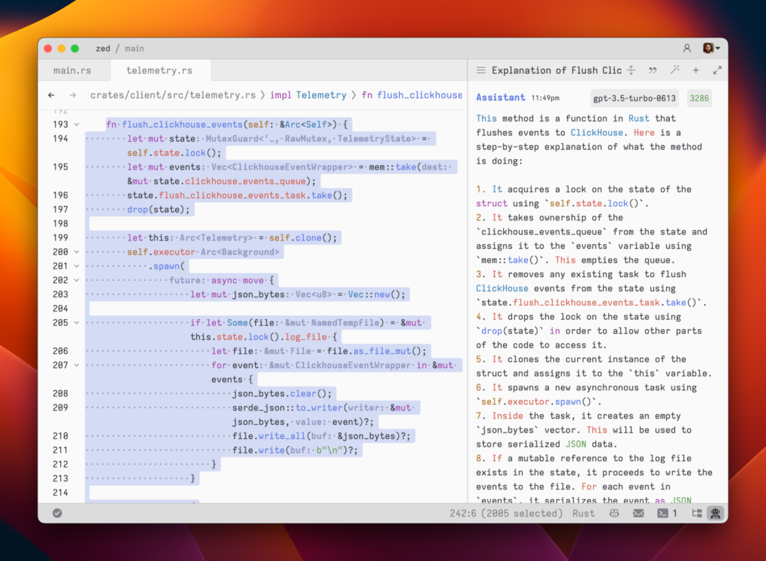 Rust的Zed编辑器已开源,支持集成OpenAI和GitHub Copilot