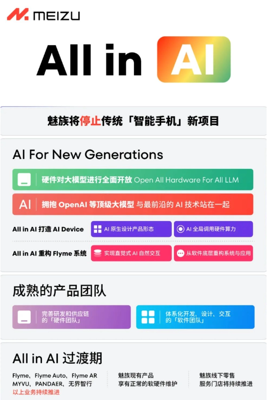 魅族全面投身人工智能,暂停传统智能手机新项目