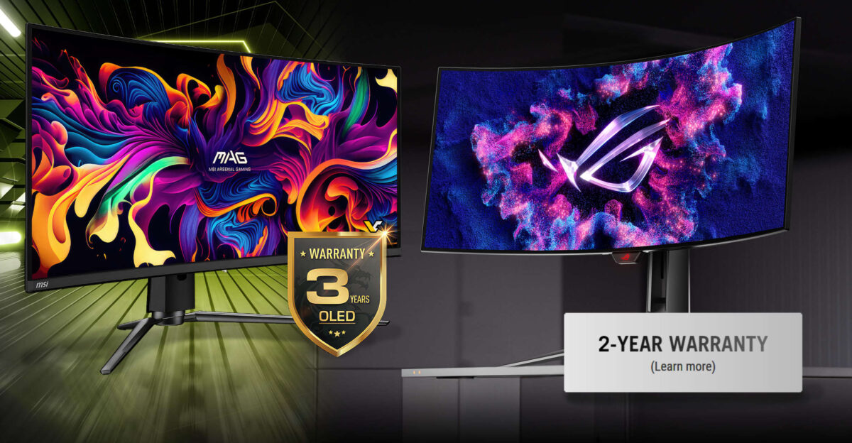 华硕宣布为 OLED 烧屏问题提供 2 年保修,微星承诺提供 3 年保修