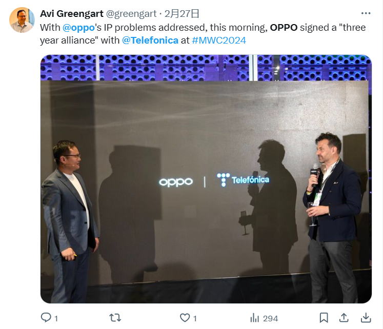 OPPO 加速重返欧洲市场,与运营商 Telefonica 达成战略合作