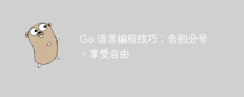 Go 语言编程技巧:告别分号,享受自由
