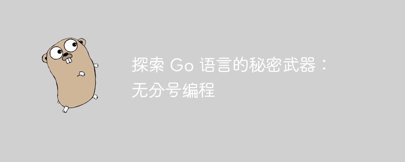 探索 Go 语言的秘密武器:无分号编程