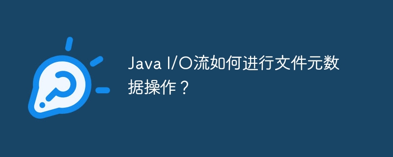 Java I/O流如何进行文件元数据操作?