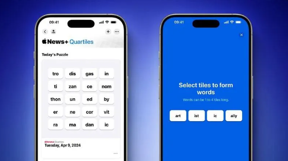 苹果iOS 17.5 Beta 1更新亮点:Apple News+新增‘Quartiles’文字游戏