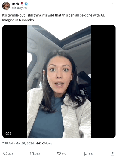 AI美女广告让人难辨真假!博主被迫录视频自证:真的是AI