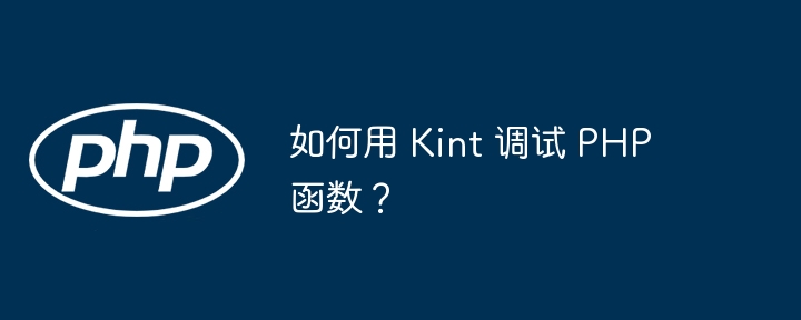 如何用 Kint 调试 PHP 函数?