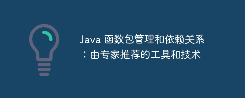 Java 函数包管理和依赖关系:由专家推荐的工具和技术