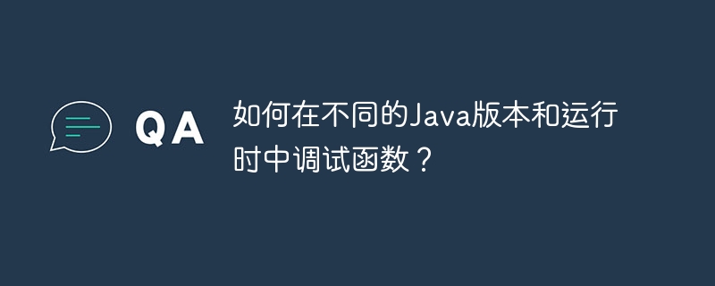 如何在不同的Java版本和运行时中调试函数?