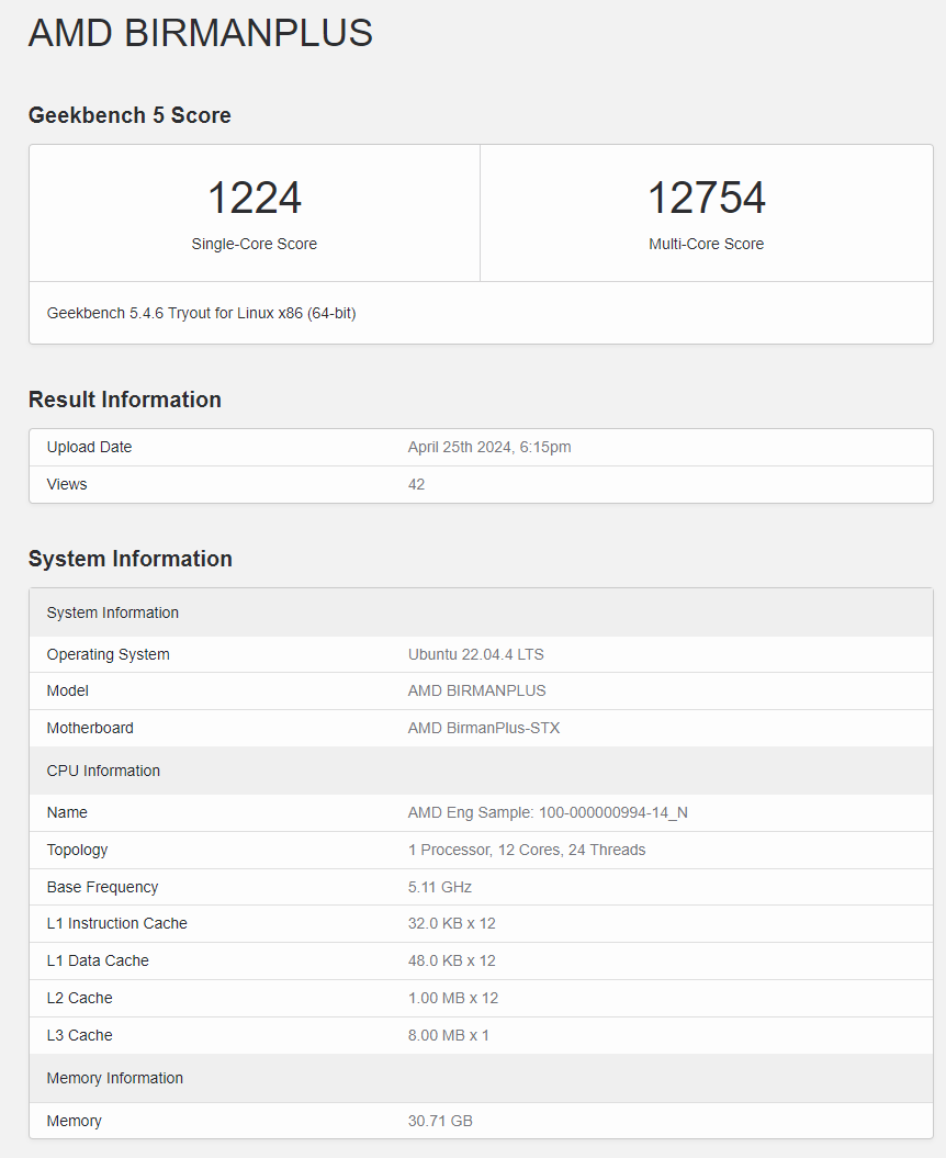 AMD Strix Point 系列 Zen5 ES 处理器最新 Geekbench 跑分曝光,强于 Phoenix 和 Hawk Point APU