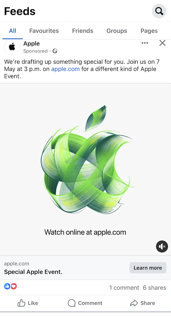 苹果表示 5 月 7 日的“放飞吧”发布活动将会是“一场不同寻常的发布会”