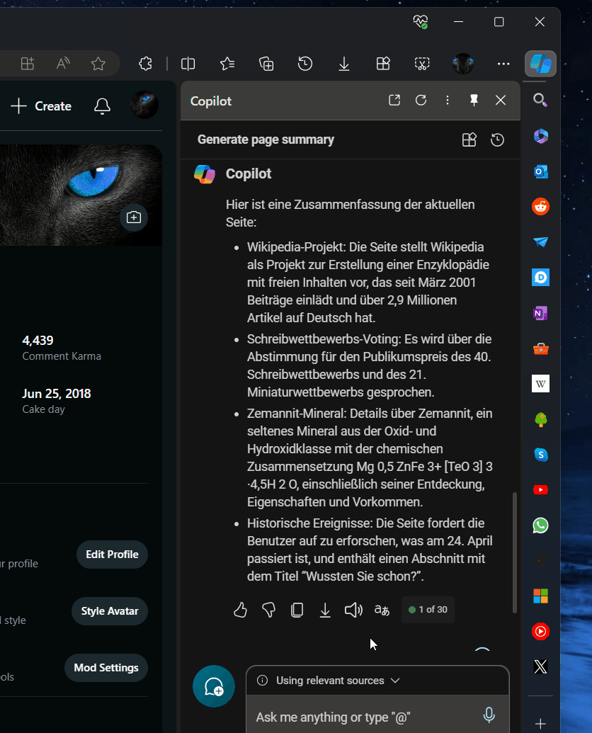 微软 Edge 安卓版现已提供 Copilot 翻译功能,Windows 版本小范围测试中