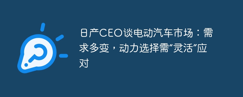 日产CEO谈电动汽车市场:需求多变,动力选择需“灵活”应对