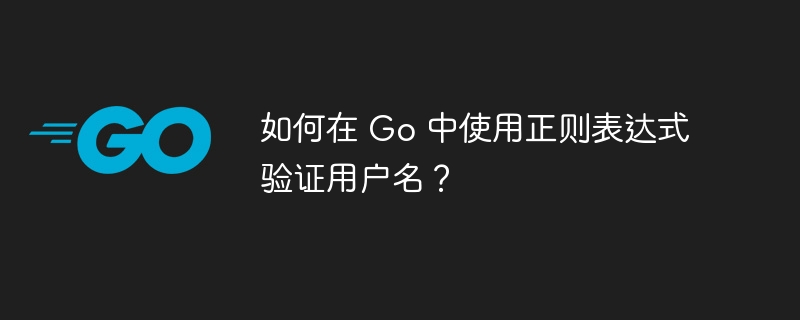 如何在 Go 中使用正则表达式验证用户名?