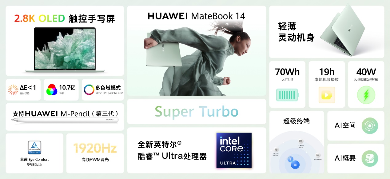 新款华为 MateBook 14 开售 2.8K OLED 屏,高质价比 6099 起