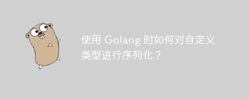 使用 Golang 时如何对自定义类型进行序列化?