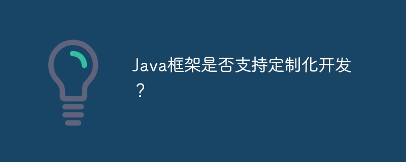 Java框架是否支持定制化开发?