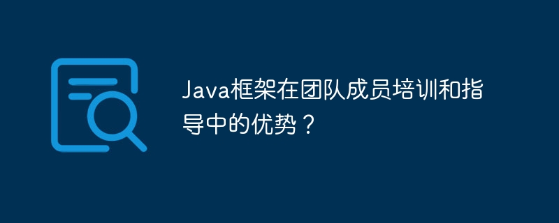 Java框架在团队成员培训和指导中的优势?