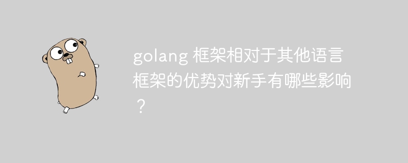 golang 框架相对于其他语言框架的优势对新手有哪些影响?