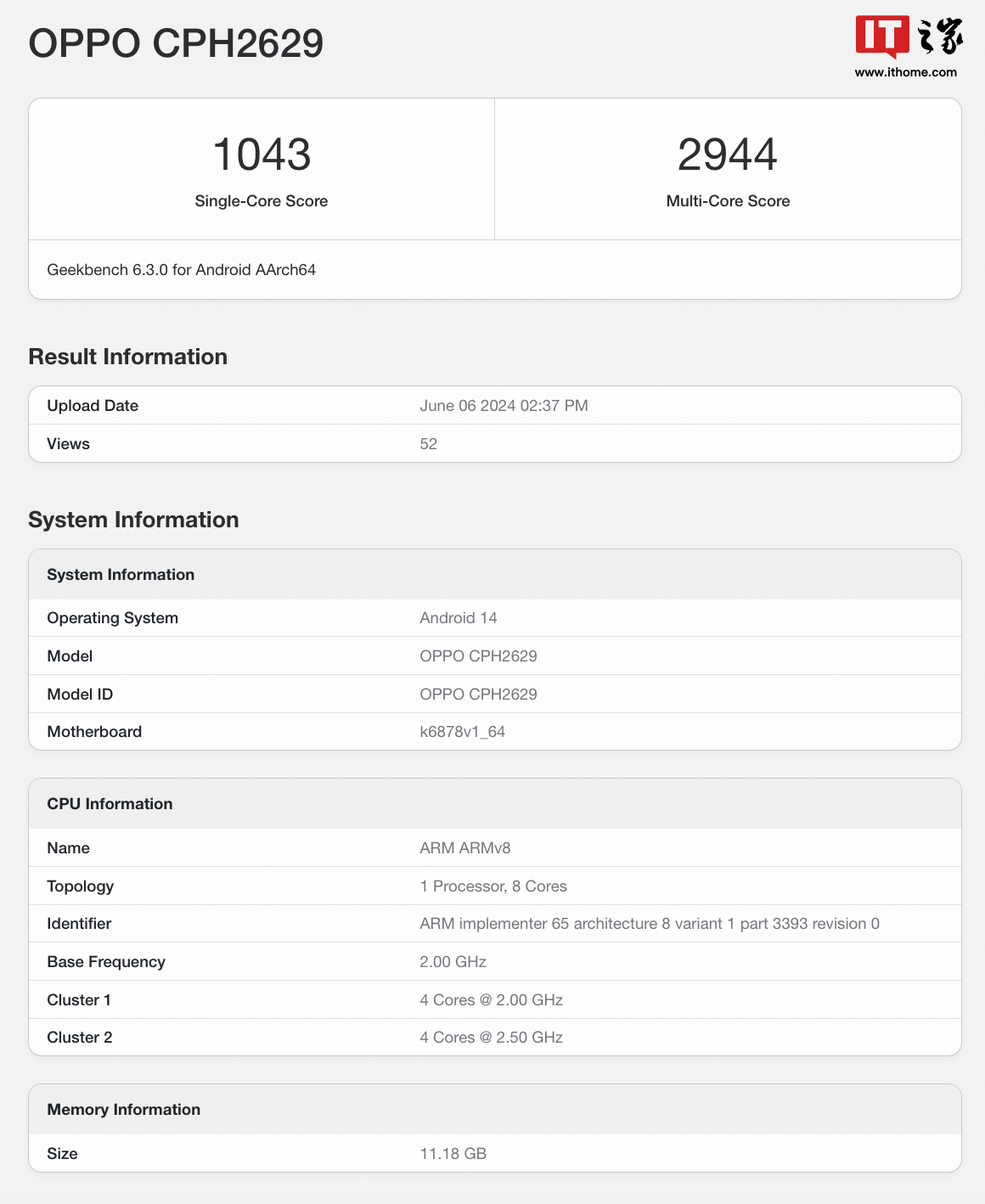 预计为 Reno 12 Pro 国际版，OPPO 天玑 7300 新机现身 Geekbench 数据库