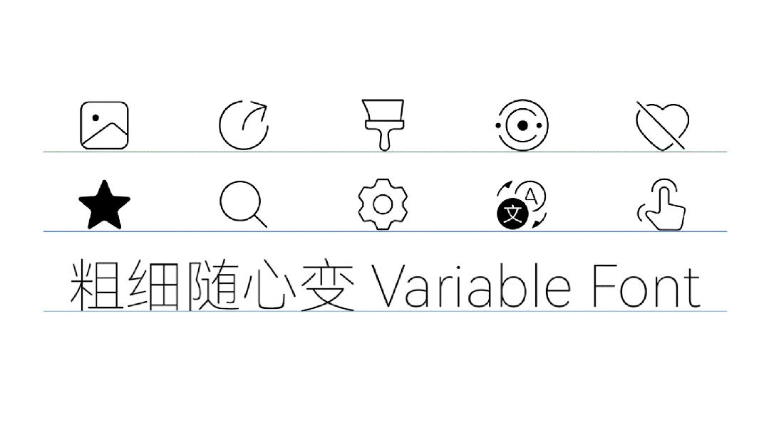 华为与汉仪联合推出 HarmonyOS Symbol 字体:超 1500 个矢量图标、粗细可变、分层定义