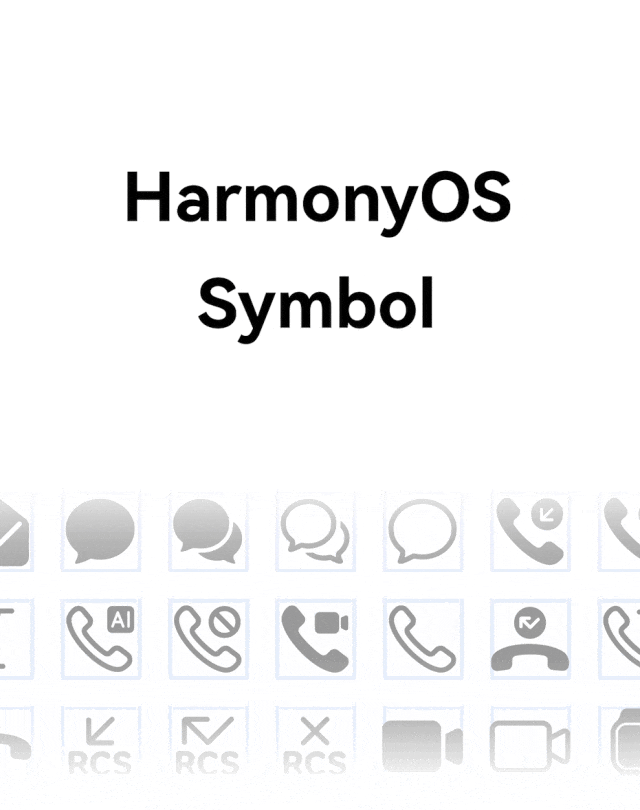 华为与汉仪联合推出 HarmonyOS Symbol 字体:超 1500 个矢量图标、粗细可变、分层定义