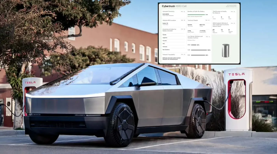 特斯拉公布 Cybertruck“电池护照”:装载1344颗电池,总容量高达123kWh!