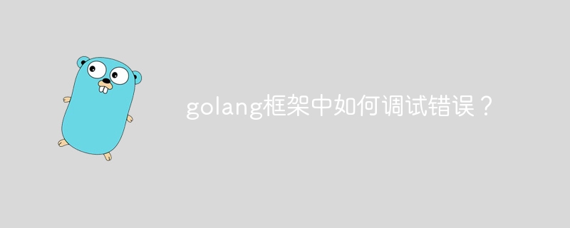 golang框架中如何调试错误?