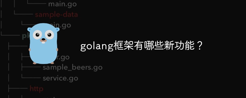 golang框架有哪些新功能？