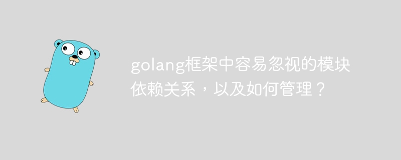 golang框架中容易忽视的模块依赖关系,以及如何管理?