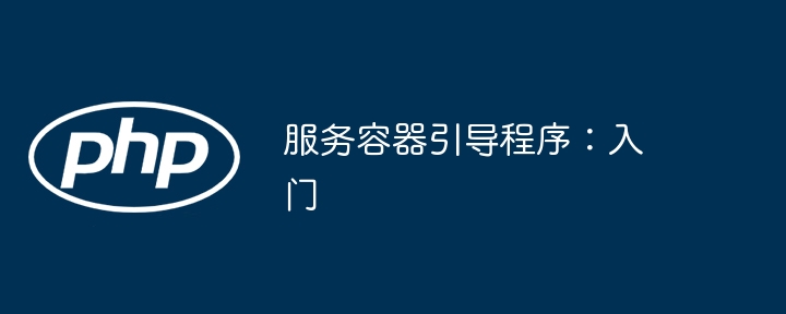 服务容器引导程序:入门