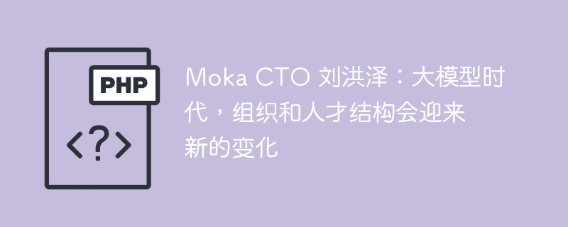 Moka CTO 刘洪泽:大模型时代,组织和人才结构会迎来新的变化