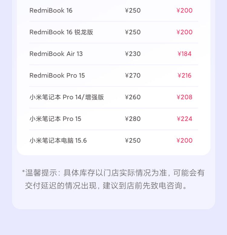 小米感恩季活动开启:80 款手机换电池 8 折、全系笔记本清洁 5 折,49.5 元起
