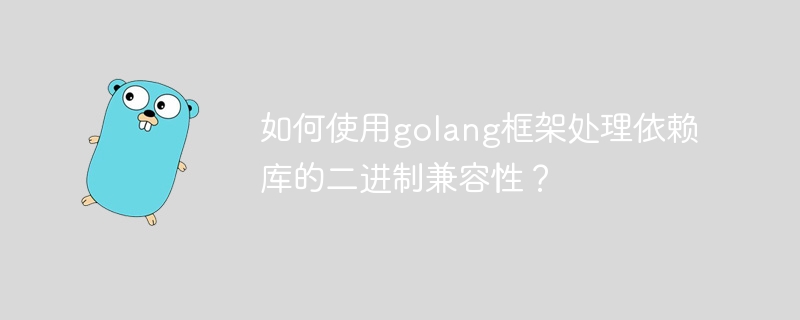 如何使用golang框架处理依赖库的二进制兼容性?