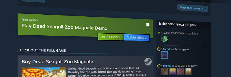 Steam 免费试用版游戏已支持单独商店页面,还可以开启用户评测