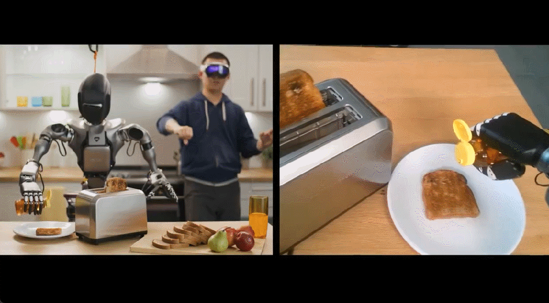 用苹果Vision Pro隔空操控机器人,英伟达:「人机合一」也不难嘛